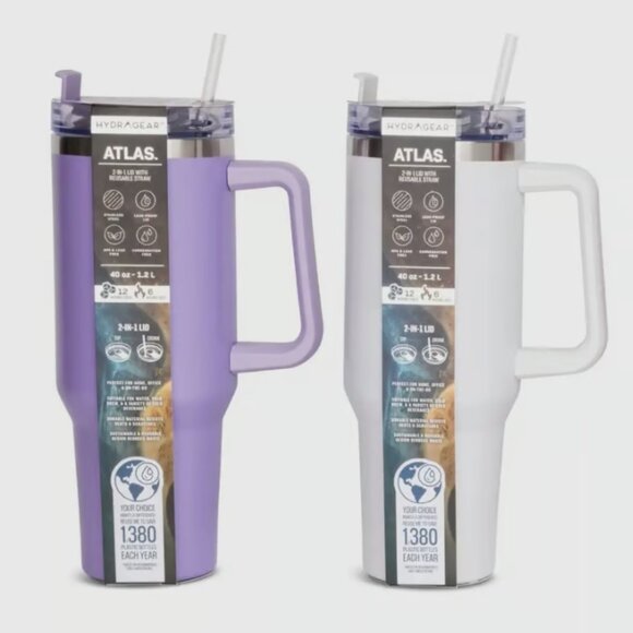 NEW [Atlas] Hydragear Powder 40oz. Water Bottle Drink Tumbler, Dishwasher Safe! - Picture 3 of 11